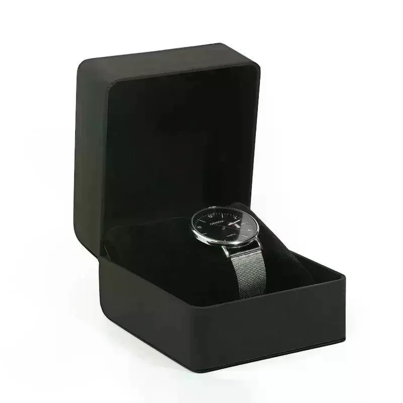 /HTF/1/2/3Pcs Black Square Single Watch Gift Box With Pillow PU Leather Wristwatch Display Case Organizer For Men