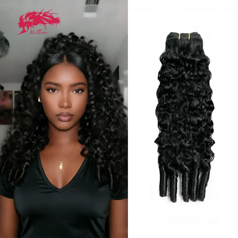 

Натуральные кудрявые волосы Ali Queen Hair, 28-30 дюймов, бирманские, с витыми концами, 1 шт., натуральный цвет, для наращивания