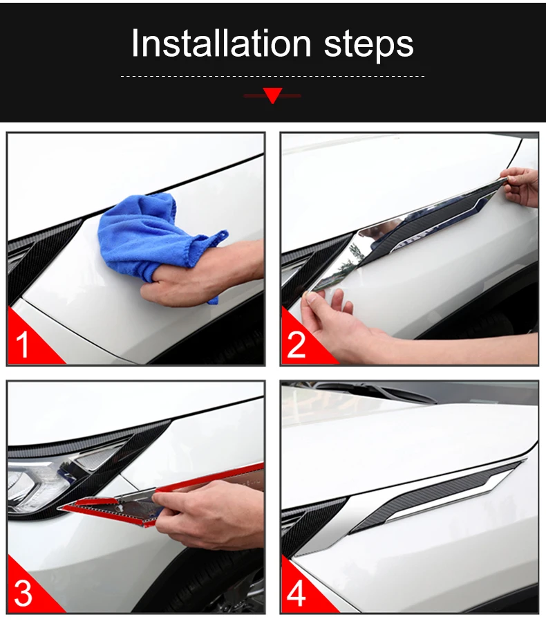 Für Toyota RAV4 XA50 2019 2020 2021 2022 2023 2024 2025 Hybrid Auto Blatt Bord Dekoration Auf Shark Gills Seite trim Streifen Aufkleber – Detail 12
