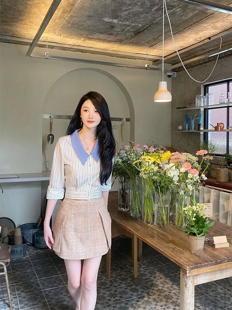 

Оригинальная шелковая блузка Wcouture с сердечками, двухцветная, с завязками на талии, женская, из 100% шелка