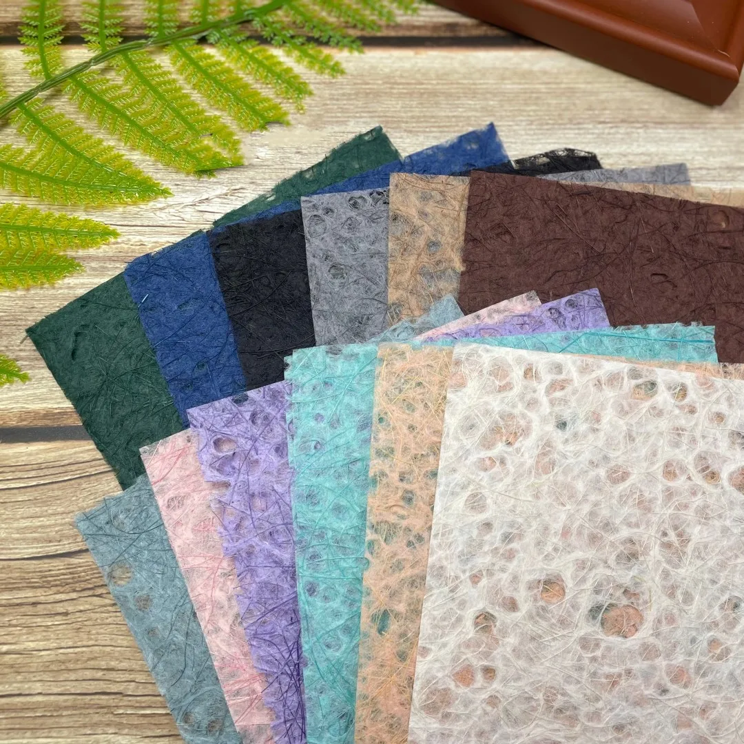 10Pcs A5 Color Vintage Hollow Out Scrapbooking Paper DIY Junk Journal Diary Planner Collage Decoration Tissue Paper Material