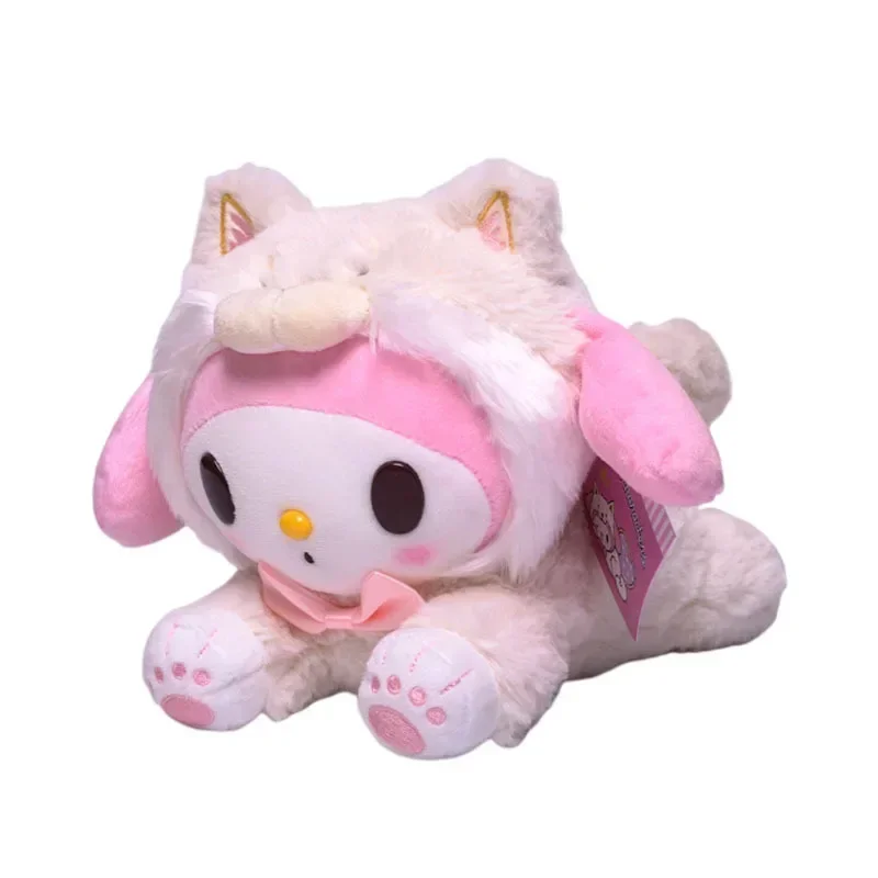 

25 см мультфильм Cinnamoroll Dr. Плюшевая кукла Bone Kuromi, плюшевая игрушка в стиле аниме, подарок на выпускной для детей (девочек), подарок на день рождения