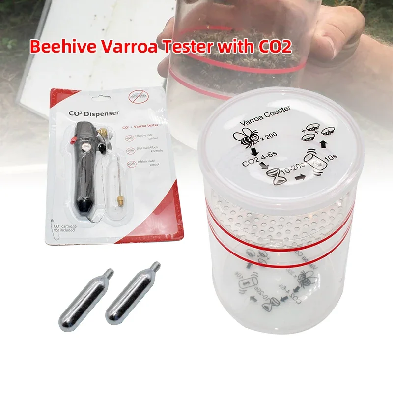 Beekeeping Varroa Check Tester with CO2 Varroa Mite Easy Bee Check Mite Monitoring Tool for Beekeeper Tools Beehive Equipment