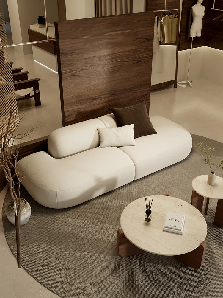 Straight row sofa sitting area reception women's clothing store small beauty salon homestay office reception