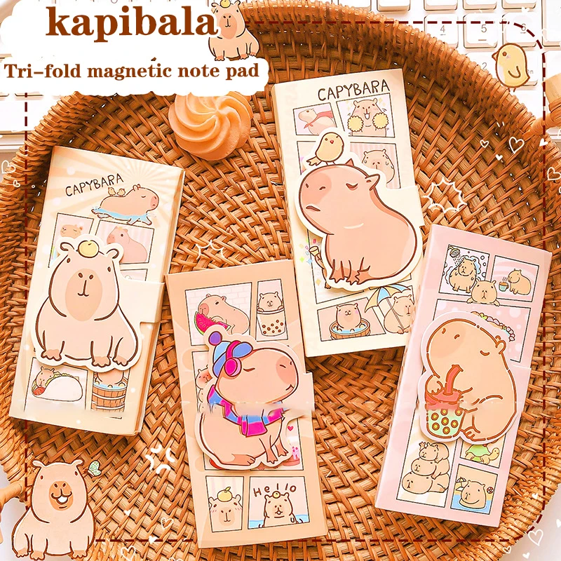 Mini cuaderno portátil Kawaii para oficina y escuela, Bloc de notas pequeño, diario, Capybara, libro de cuentas de mano