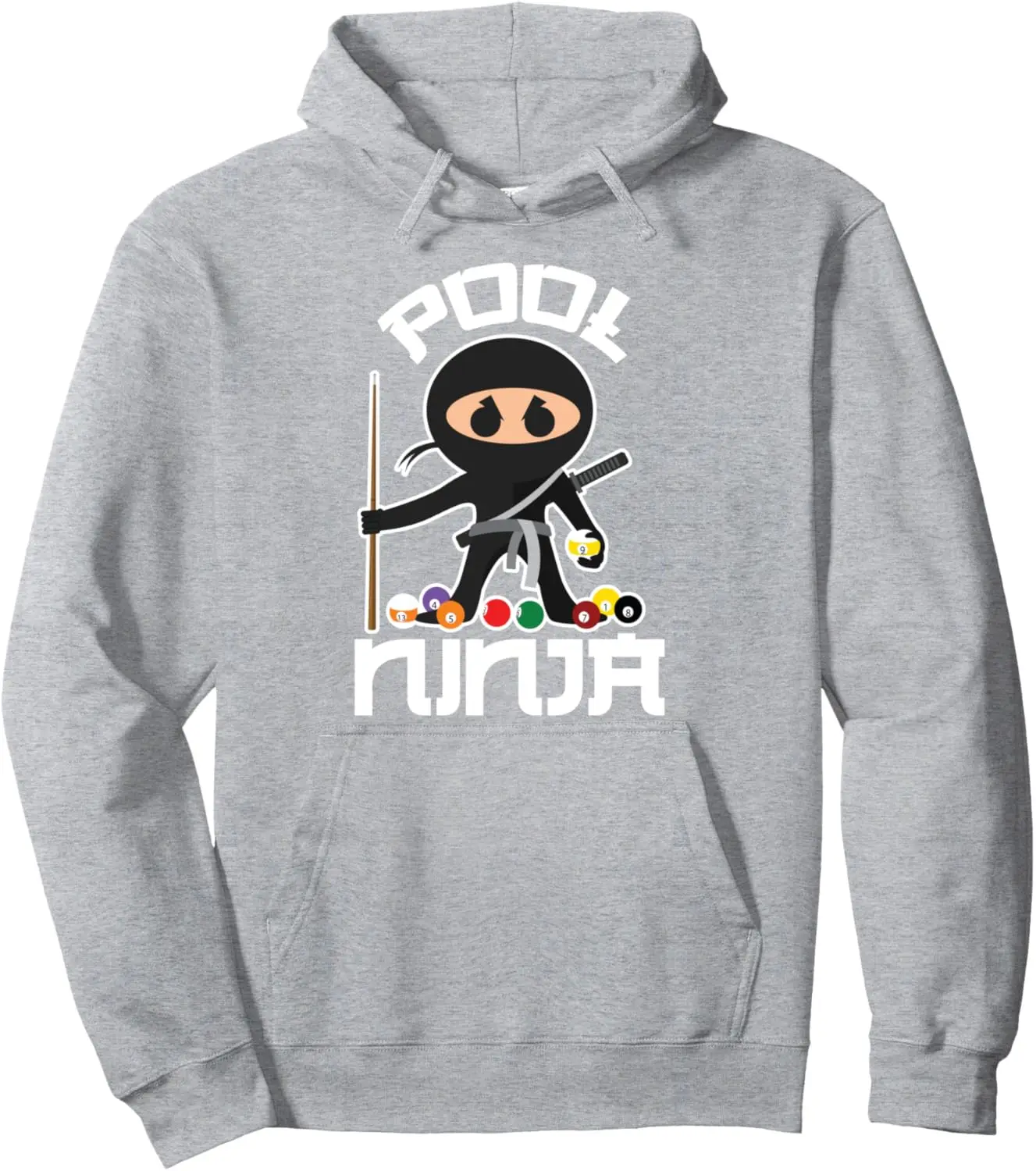 Pool Ninja Hoodie | Cute Pocket Billiards Lover Hoodie Print Original Design Gifts Hoodie Funny Unisex Autumn Streetwear Tops