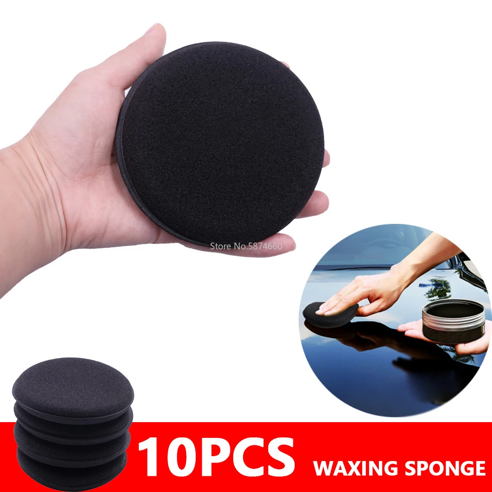 10pcs Ultra Thick 20mm High Density Foam Sponge Auto Detailing Applicator Pad Best For Car Waxing And Polishing And Clean