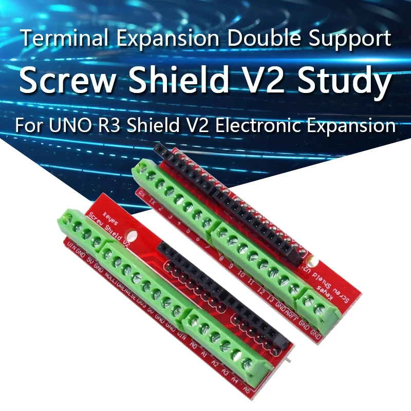 1-10PCS For arduino Screw Shield V2 Study Terminal Expansion board Double Support For UNO R3 Shield Electronic Expansion Board
