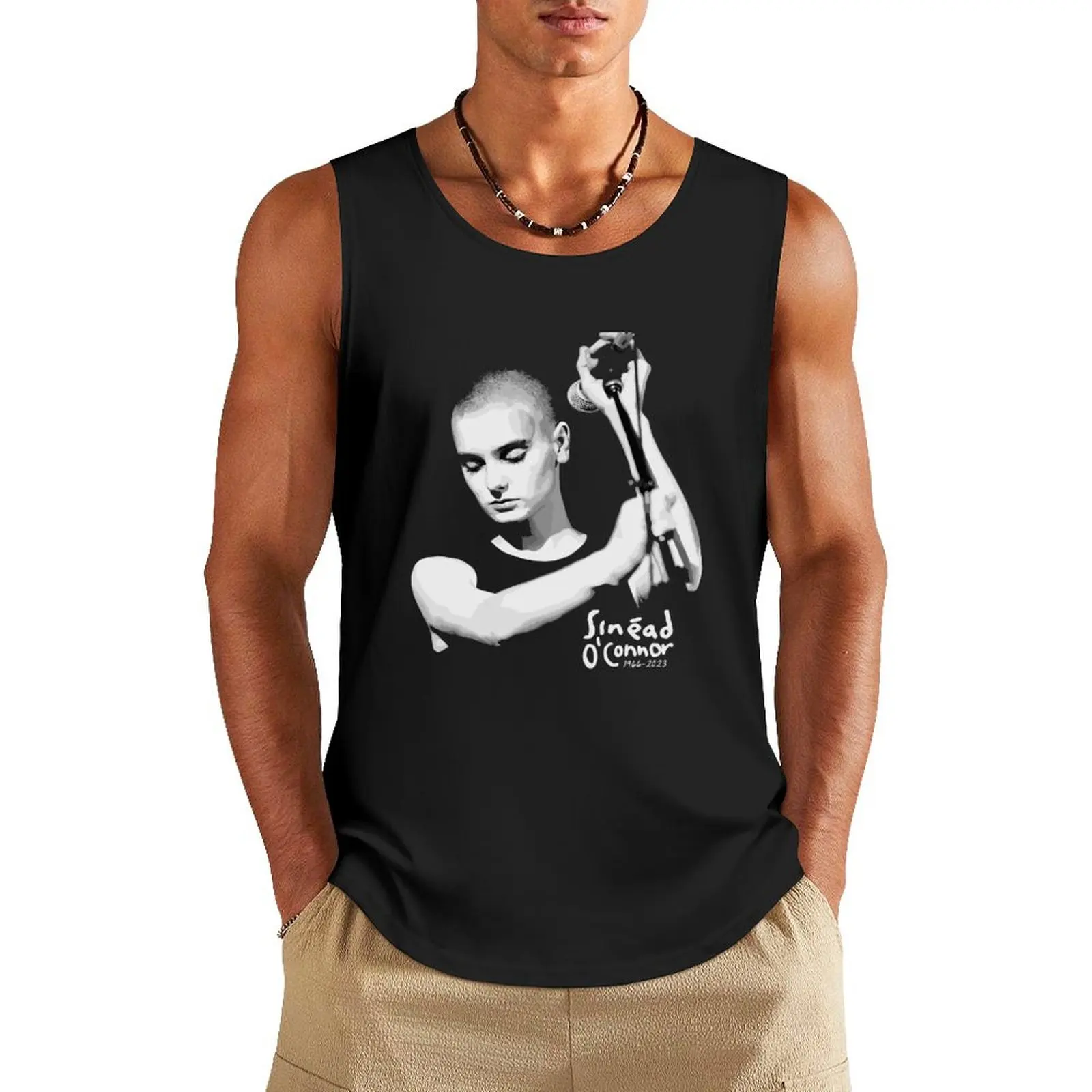 Sinead Oconnor Vintage Tank Top Fitness men clothing fashion 2024 man Gym T-shirts for men Man clothes for gym