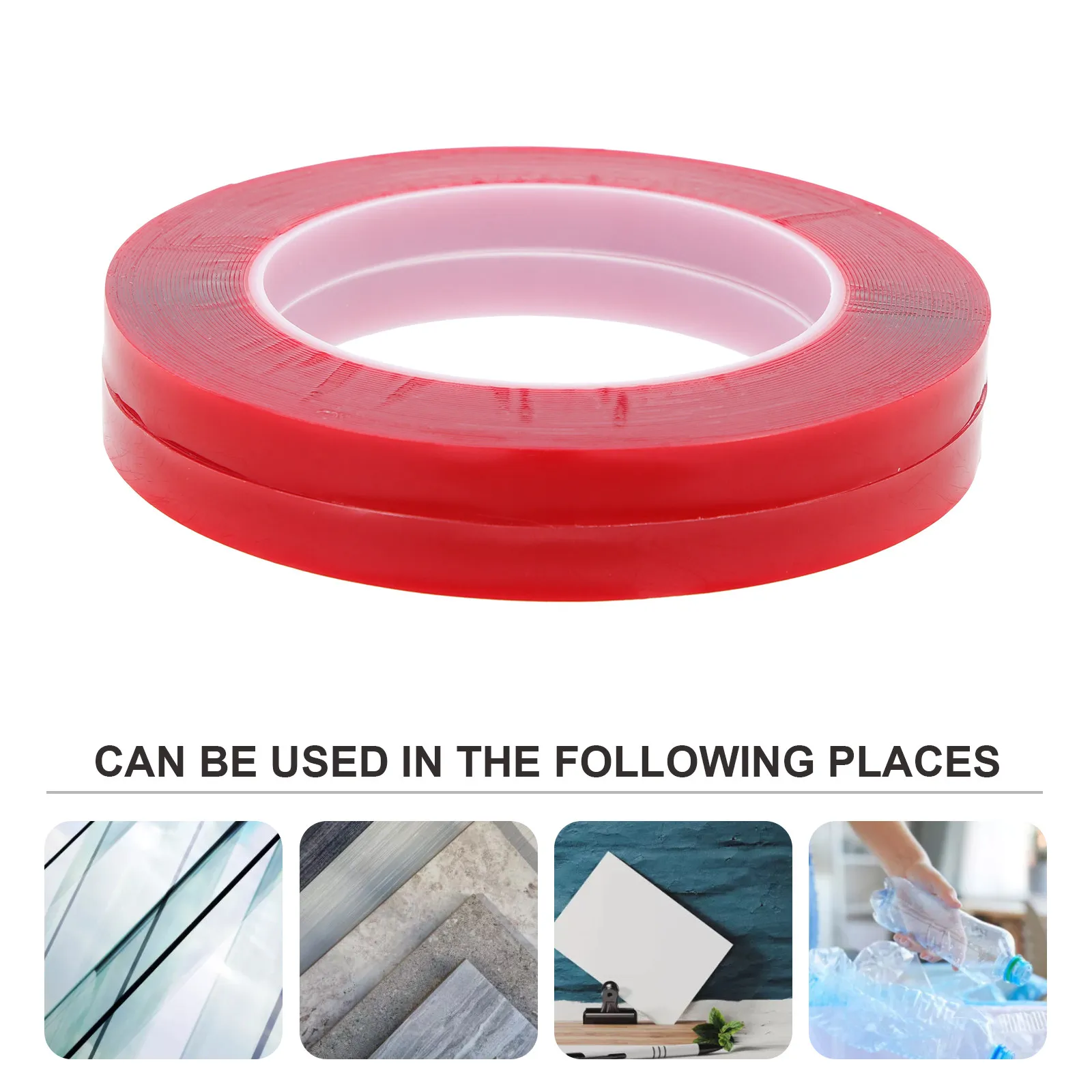 2 Rolls Strong Double-Sided Nail Display Tape Transparent Acrylic Non-Marking for Manicure Nail Art DIY Press on Nails