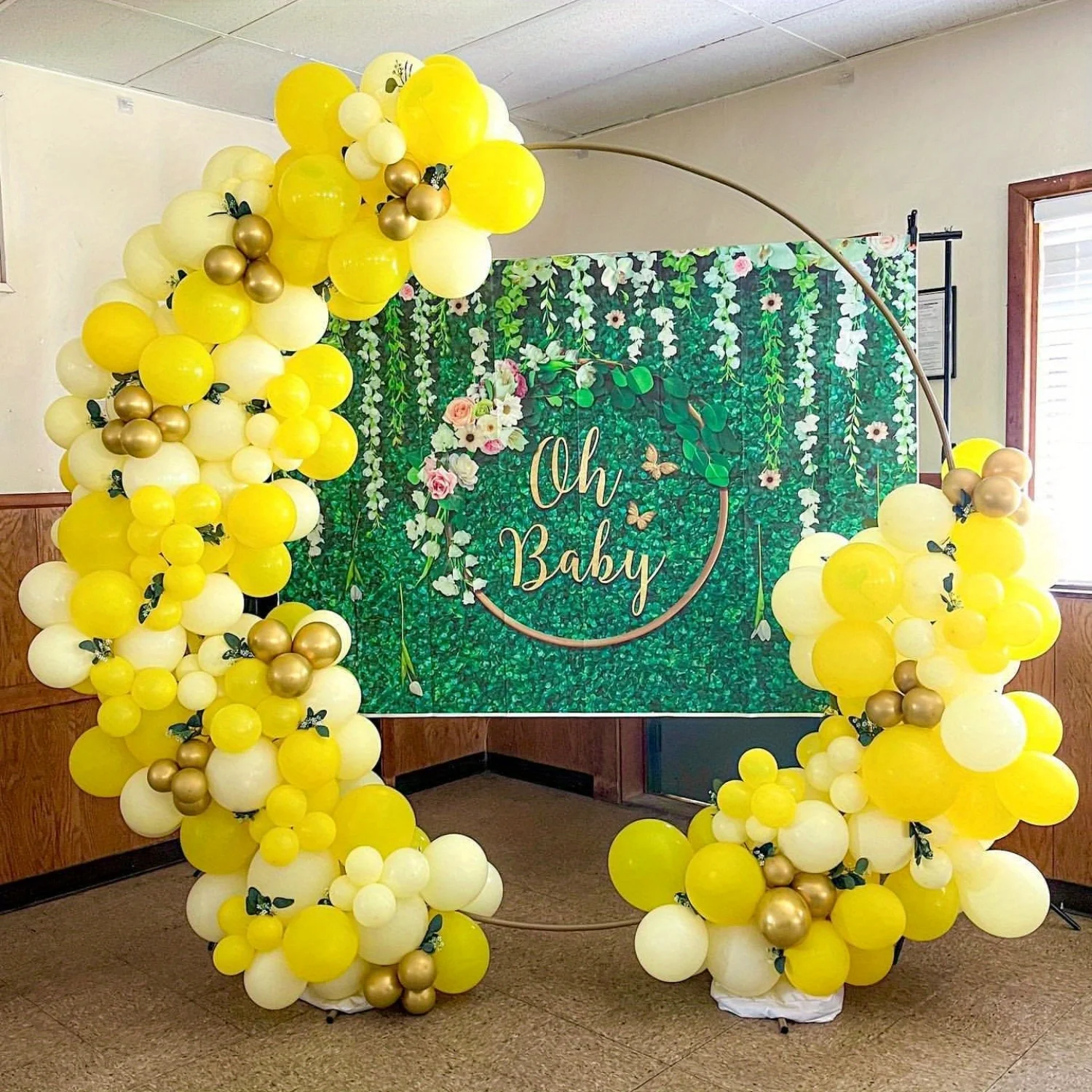 36 Stück gelb-weiße Luftballons mit goldenem Konfetti, 25,4 cm Latex-Ballon-Set für Feiern, festliche Geburtstagsfeier-Dekoration – Detail 4