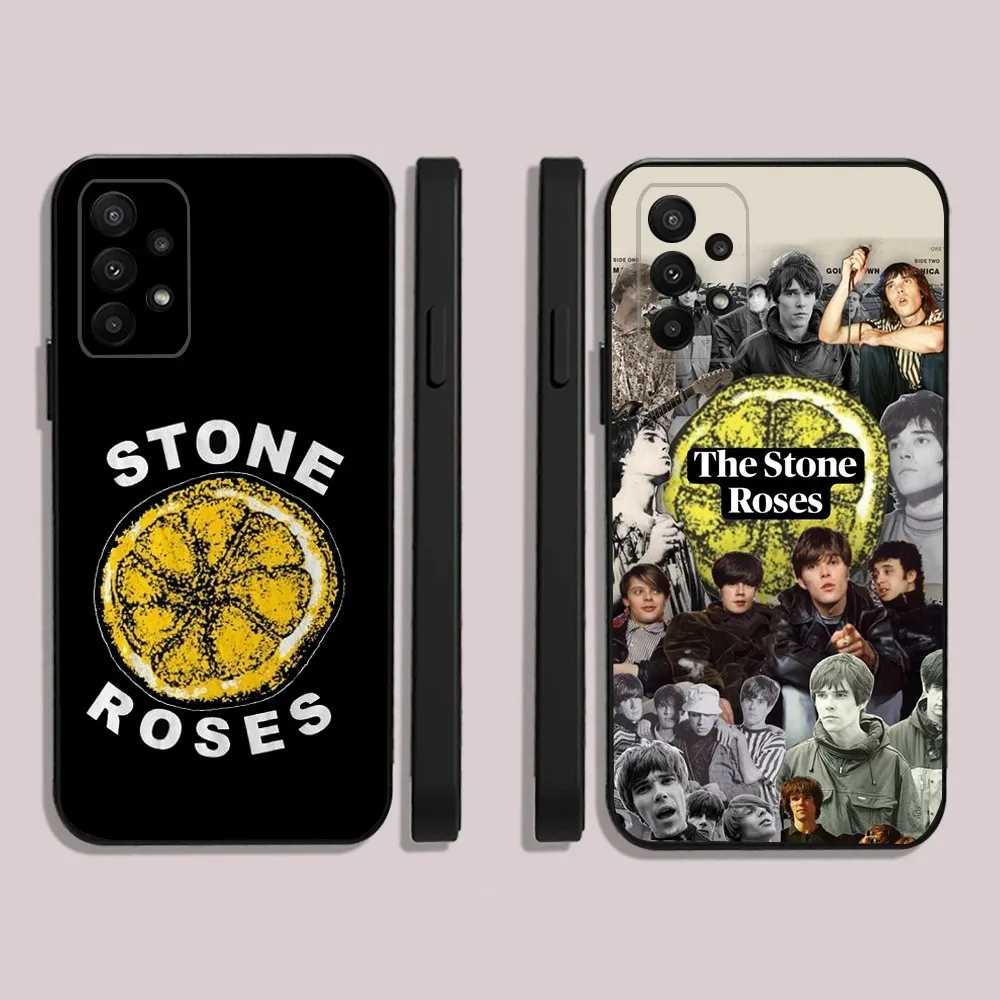 Band The S-Stone  R-RosesS Phone Case For Samsung S24,23,22,30,21,10,9,Ultra,Plus,Lite,FE,5G Black Soft Case