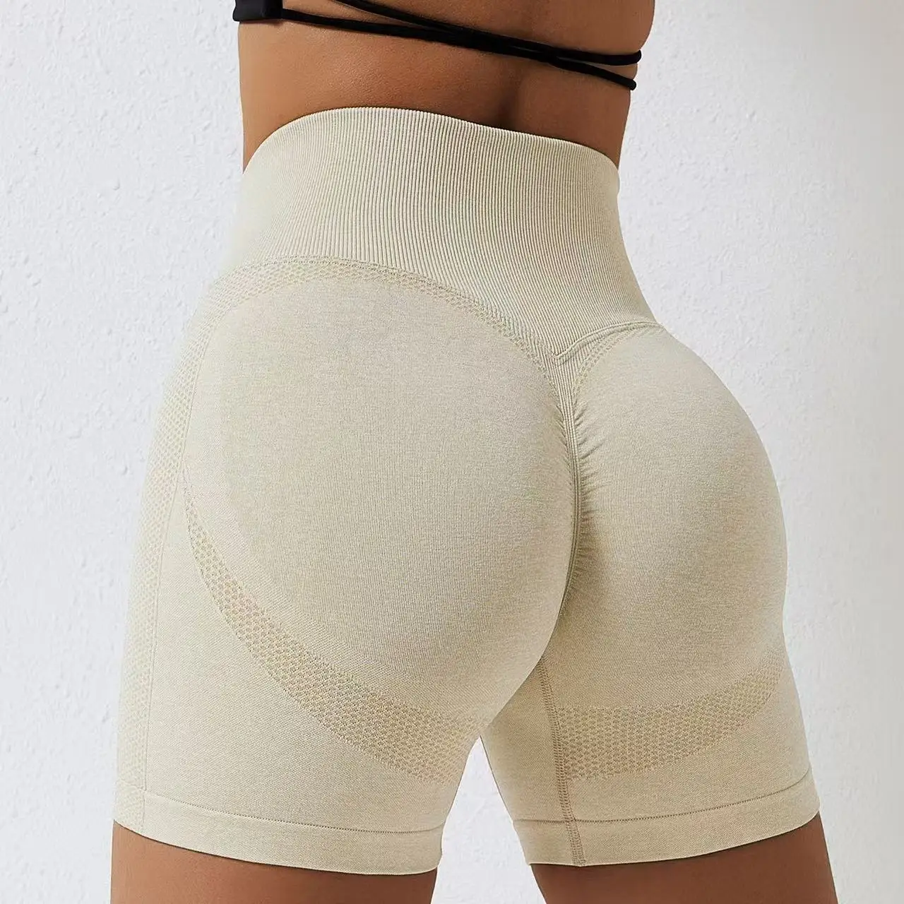 Damen-Shorts, nahtlose Sport-Shorts für Damen, Radfahren, Joggen, Fitness, hohe Taille, Push-Up-Gym-Shorts, Leggings, Damen-Yoga-Kleidung