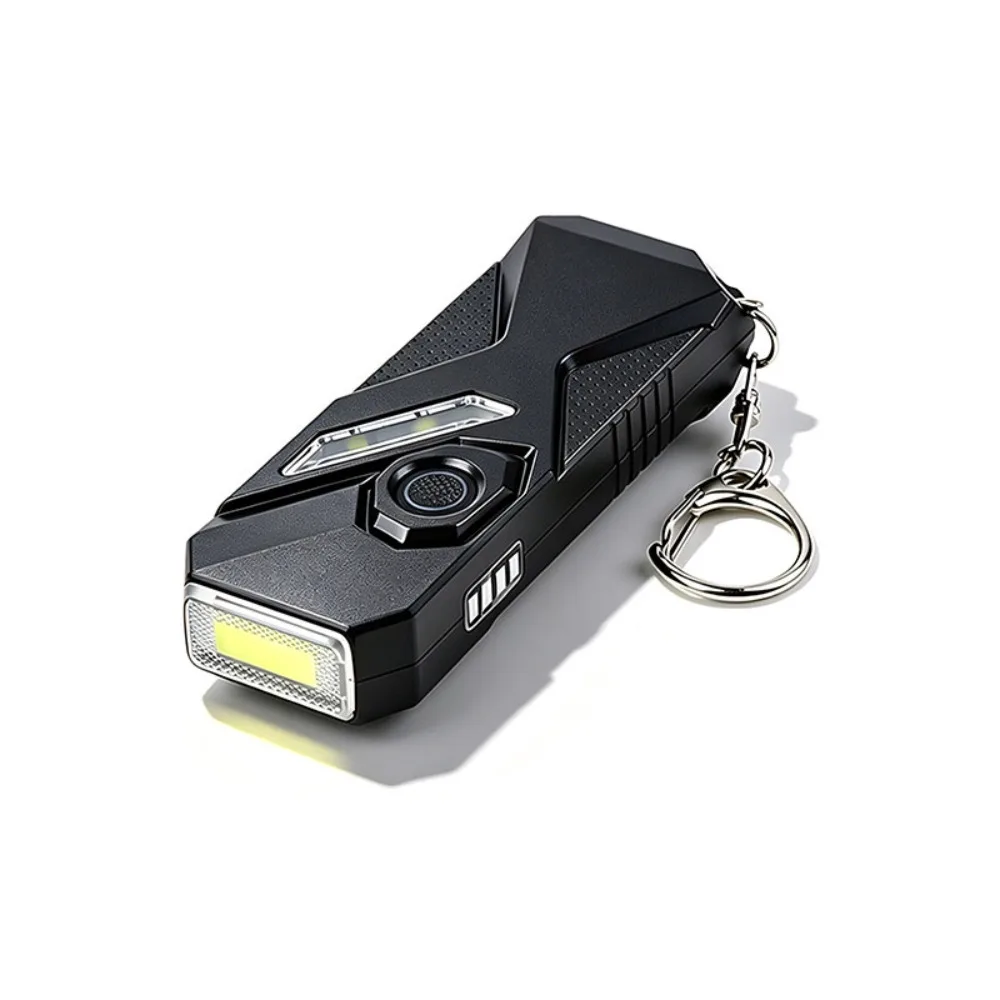 Rechargeable Keychain Flashlight USB C Double Front Lights Detection Lamp Multifunctional Purple Light Colorful Light Flashlight