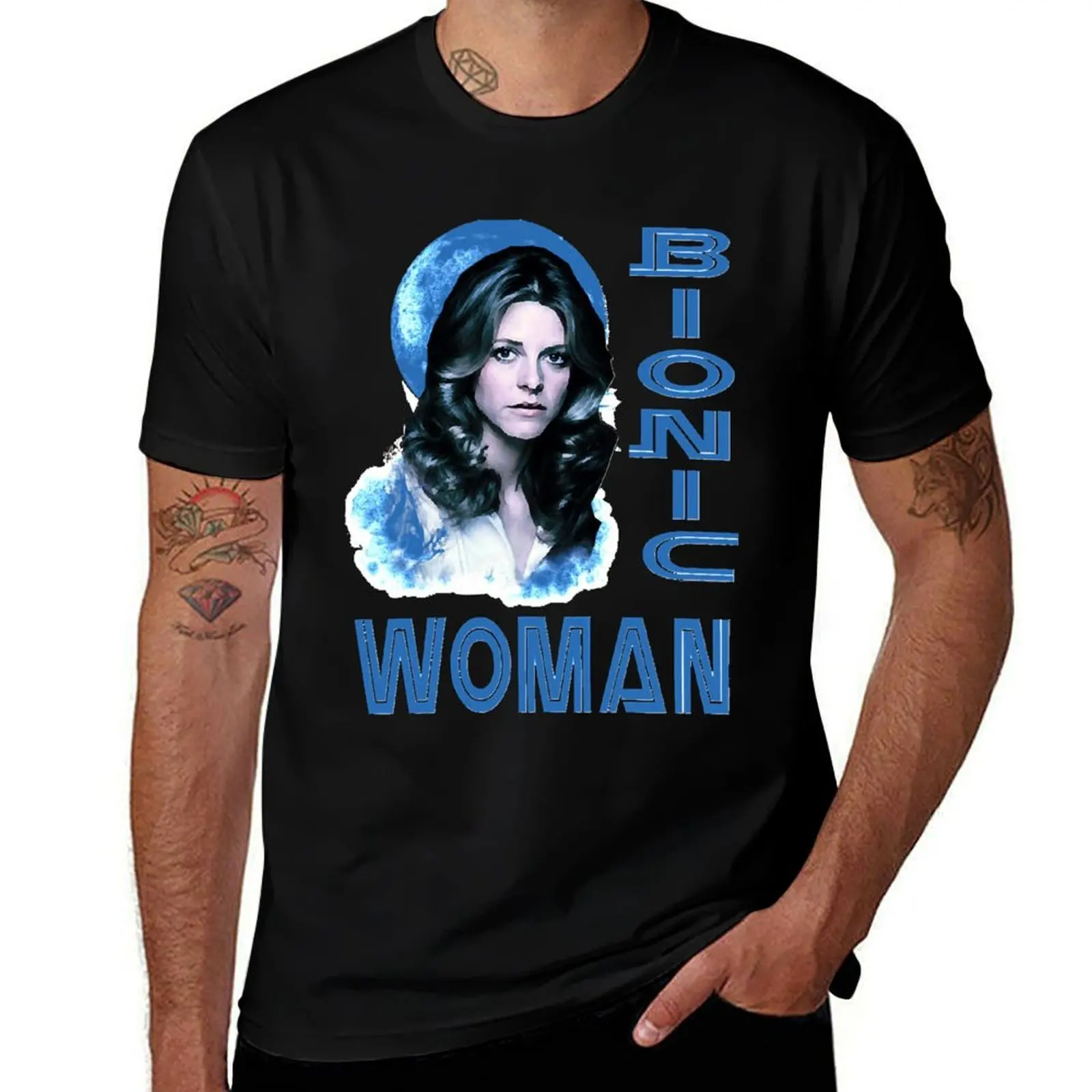 

Bionic Woman T-Shirt black cotton t-shirt plain for man package men t shirt cotton 100% t shirts for man pack white T-Shirt