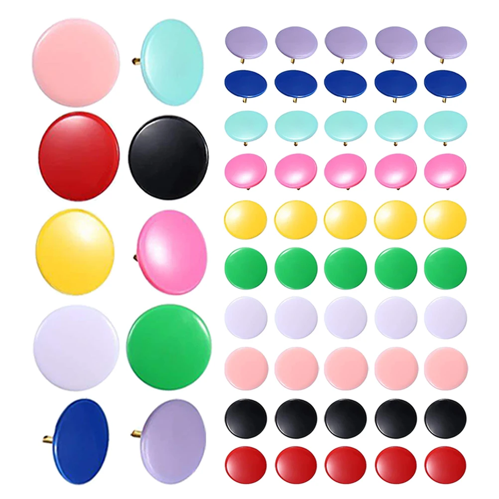 

300 Pcs Round Flat Head Thumbtacks Decorative Pins for Cork Board Memo Wall Art Material Colorful Tacks