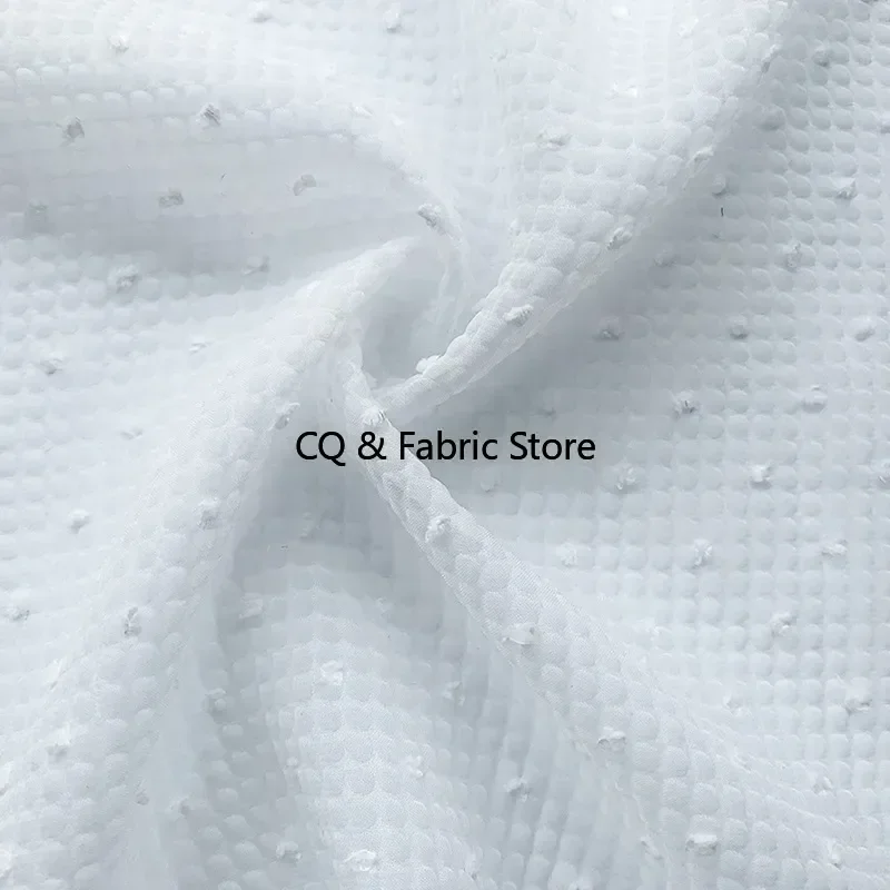 3D Bubble Jacquard Fur Ball Swiss Dot Fabric DIY Women's Fashion Dress Sun Protection Cloth