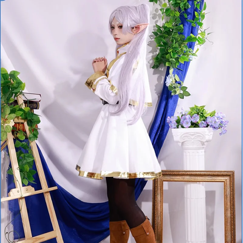 Disfraz de Cosplay Sousou No Frieren, peluca, zapatos, Heiter Himmel, Anime, mago, vestido, oreja de elfo, fiesta de Halloween, Charistmas