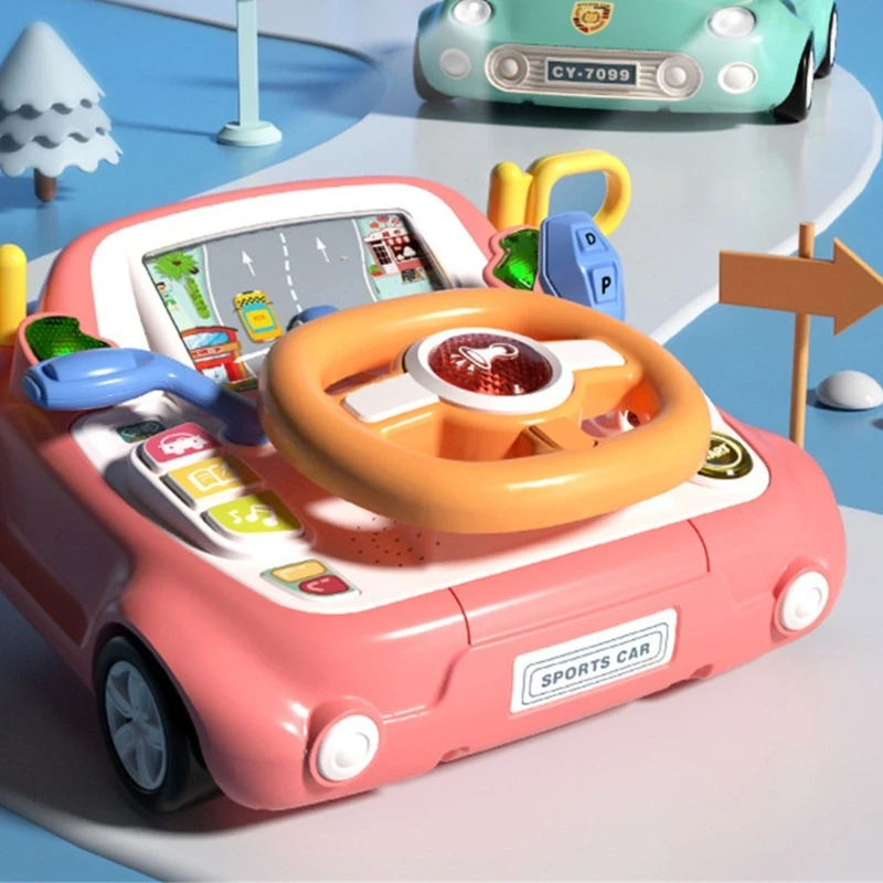 Funny Electronic Driving Controller Toy Musical Toy Small Steering Wheel Toy with Music Gift for Kid