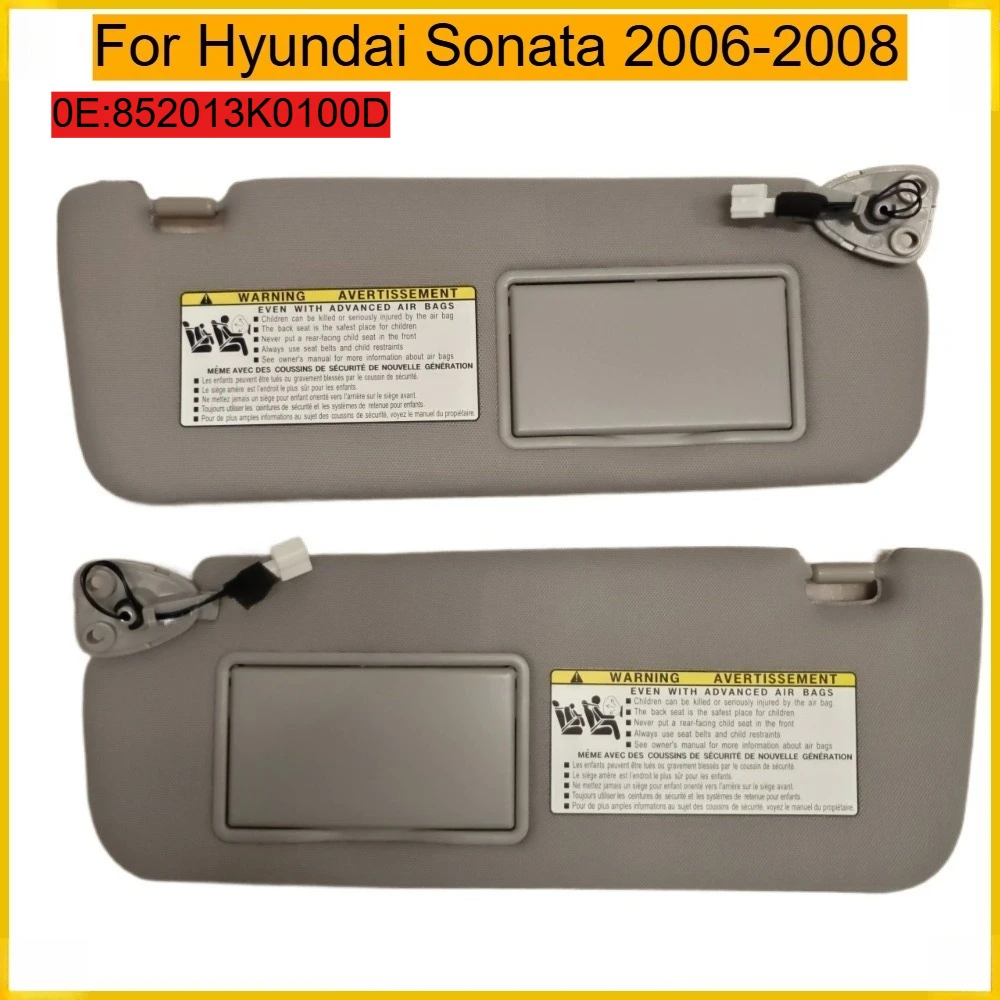 Grey For Hyundai Sonata 2006 2007 2008 Car Left and Right Front Visors Sunshade 852013K010QD