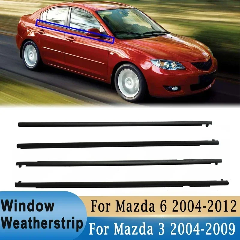 

For Mazda 6 2004-2012 Window Weatherstrip Seal Belt Trim Sealing Strips for Mazda 3 2004-2009 Rubber Outer Window Glass Seal