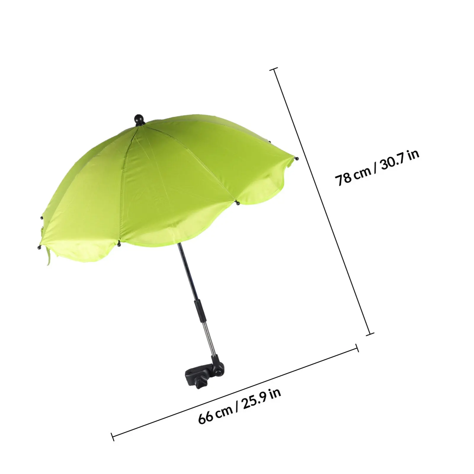 Baby Stroller Umbrella Upf 50 Uv Protection Adjustable Clamp Mount Sun Shade for Pushchair Pram Wheelchair Beach Chair Bike view 2