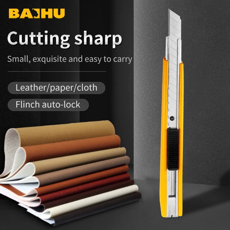 4/12/24 Pcs 9MM Wide Multifunctional Art Knife Set Portable Telescopic Small Durable Bucket Blade Utility Knives for Unboxing