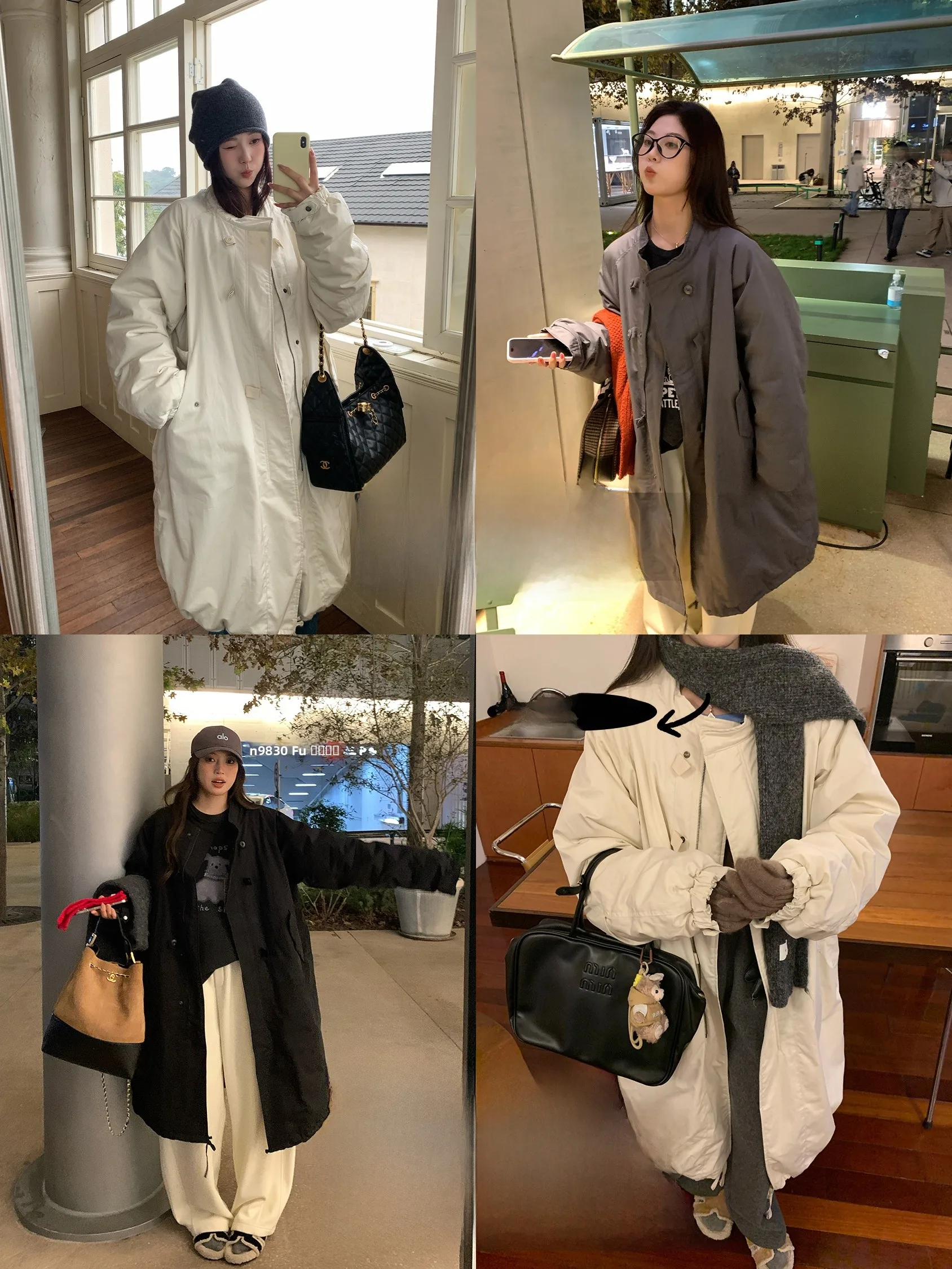 

NAZ Large Size Winter Jaet Double Row Buttons Long 90 White Du down Flower Bud Loose Women's down Coat Outerwear