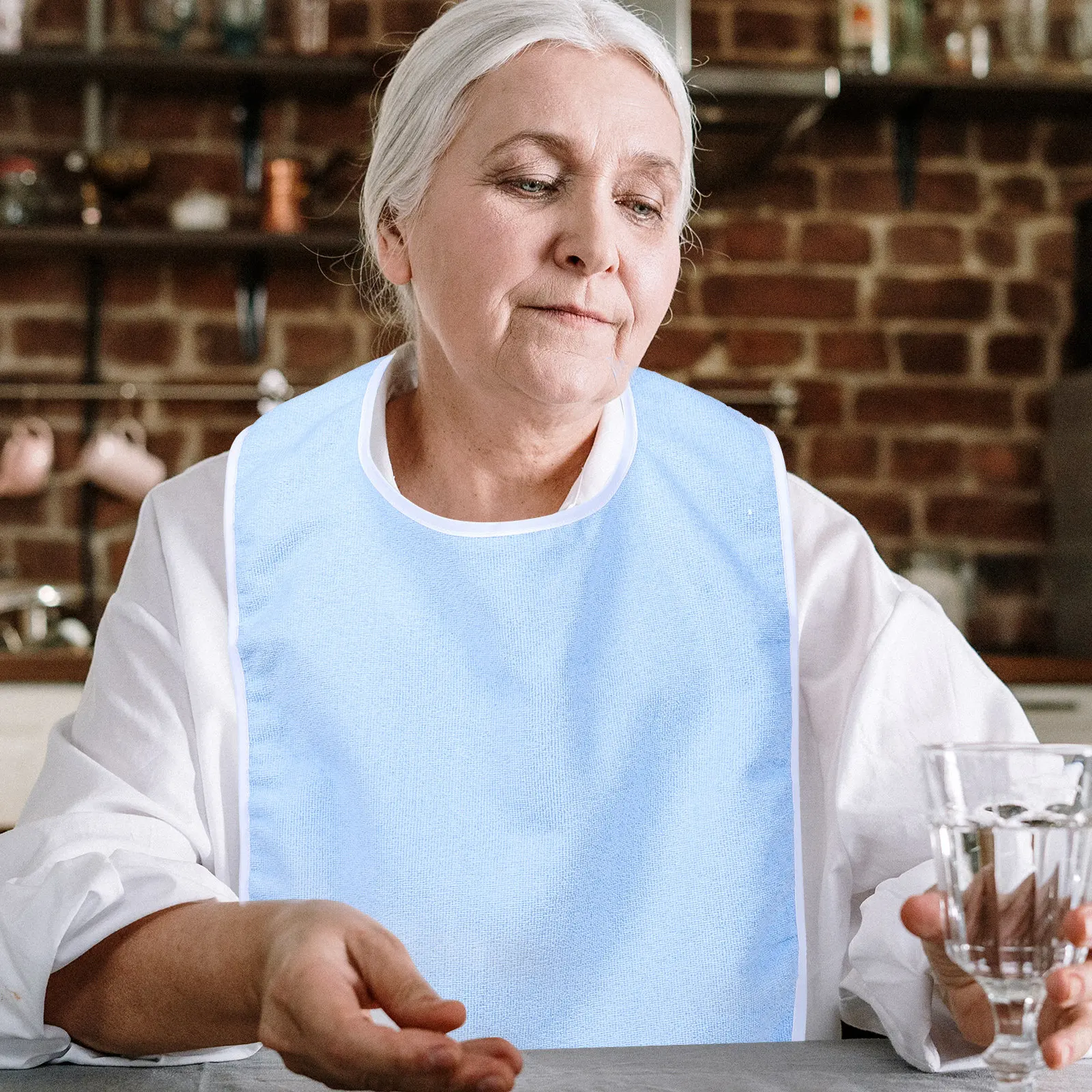 

Набор из 3 моющихся хлопковых нагрудников для взрослых, многоразовые, для пожилых мужчин и женщин, для ухода при недержании, для ежедневного использования