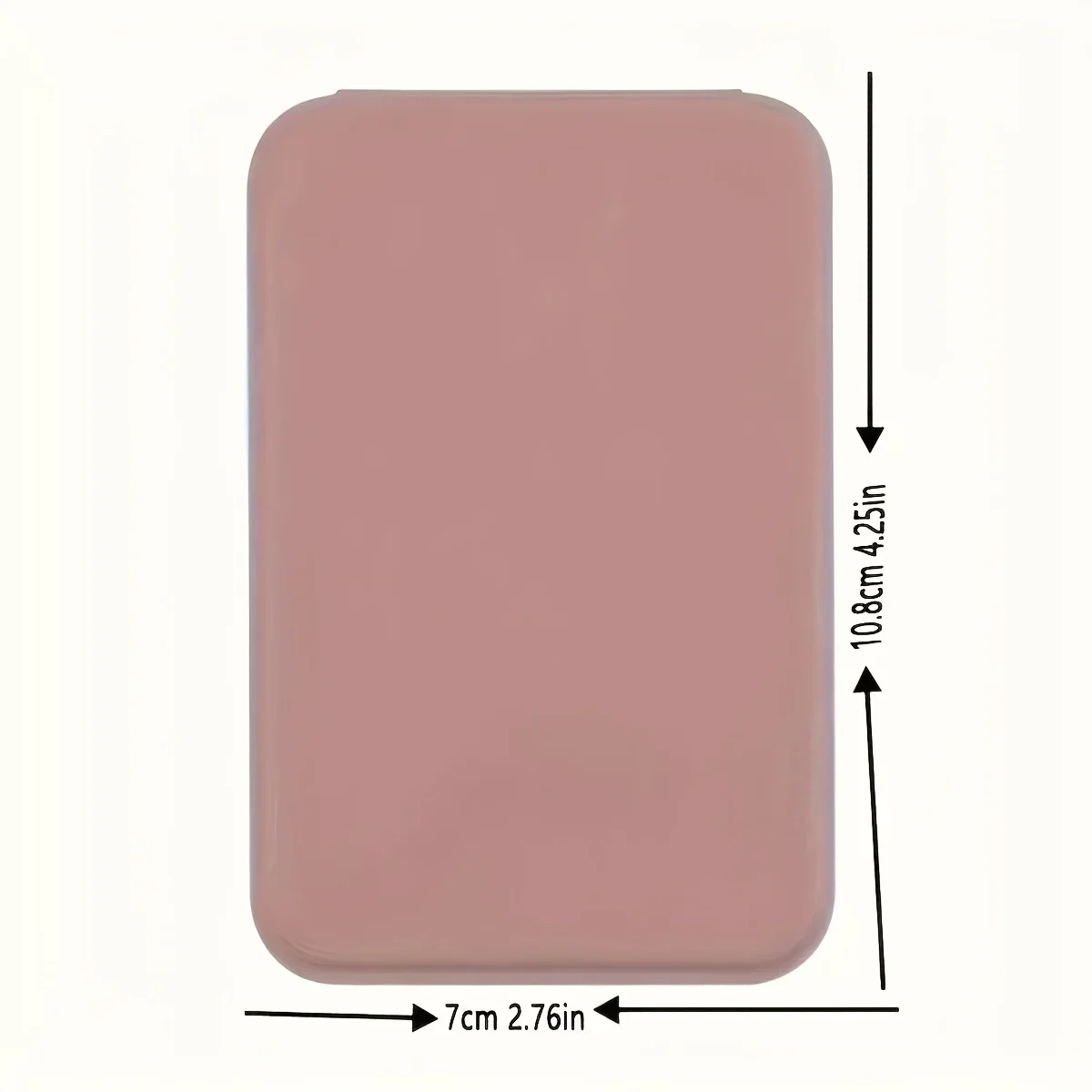 1 x eleganter, zusammenklappbarer Mini-Schminkspiegel mit PU-Ständer, tragbarer Kosmetikspiegel aus Glas, handwaschbar, für den Einsatz im Wohnheim und im Desktop