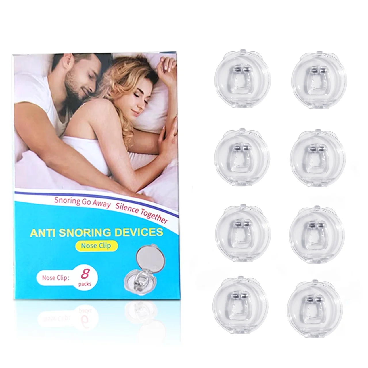

Anti Snore Stop Snoring Nose Clip Silicone Magnetic Anti Snoring Corrector Sleeping Aid Device Quiet Sleep Night For Men Women