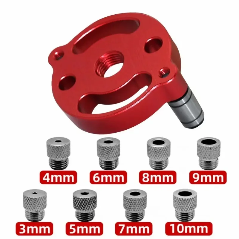 

BIESUO 3-10mm Dowel Jig Kit - Self Centering Drill Guide Locator with 8 Steel Bushing -Woodworking Aluminum Alloy Hole Puncher