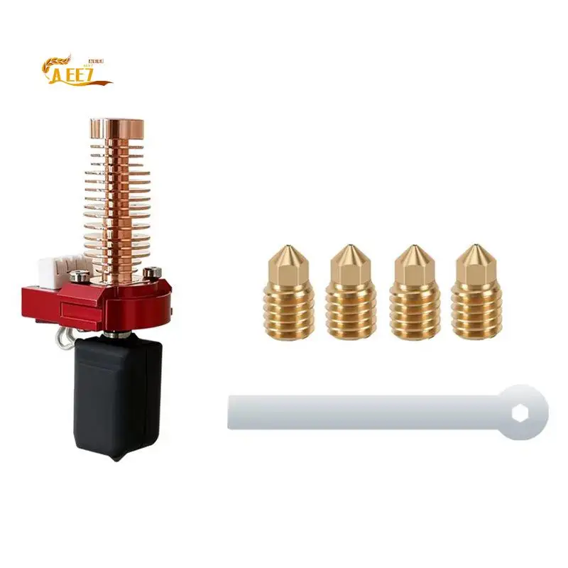 AEE7-For Flashforge Adventurer 5M Nozzle Brass 0.4 More Wear Resistance Upgrade Ad5m Hotend Heat Up Faster