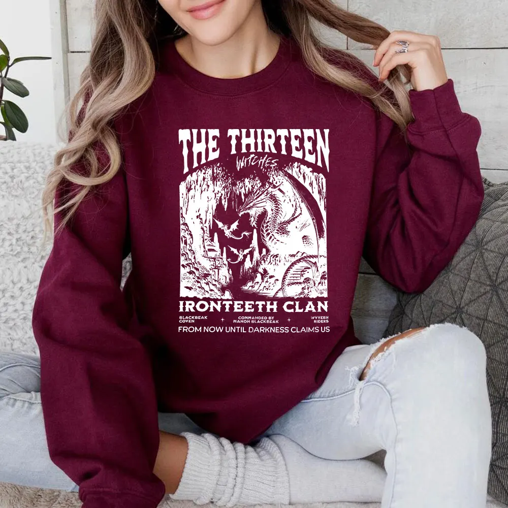 The Thirteen Sweatshirt Throne of Glass Hoodie Manon Blackbeak Ironteeth Shirt Witches SJM Merch Halloween Terrasen Sweatshirts