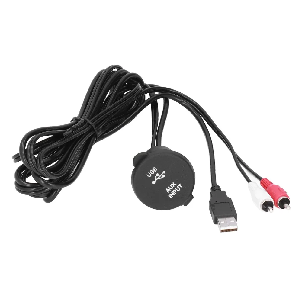 

6ft Flush Mount Cable Kit USB3.0 Male to Female 2 RCA to 3.5mm Female