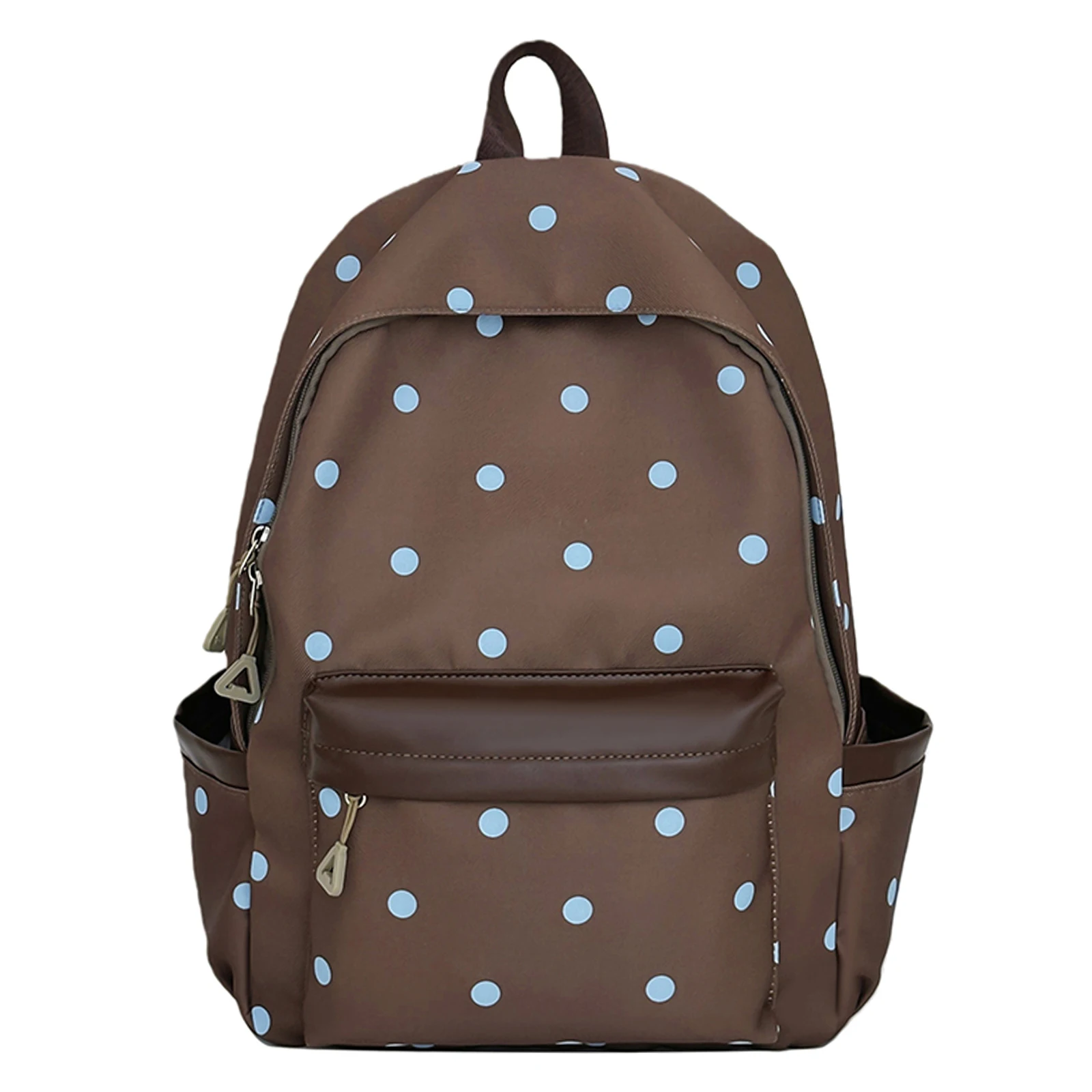 Polka Dot Aesthetic Preppy Backpack with Star Charm Campus Kawaii Sweet Bag for Elementary & Middle Girl