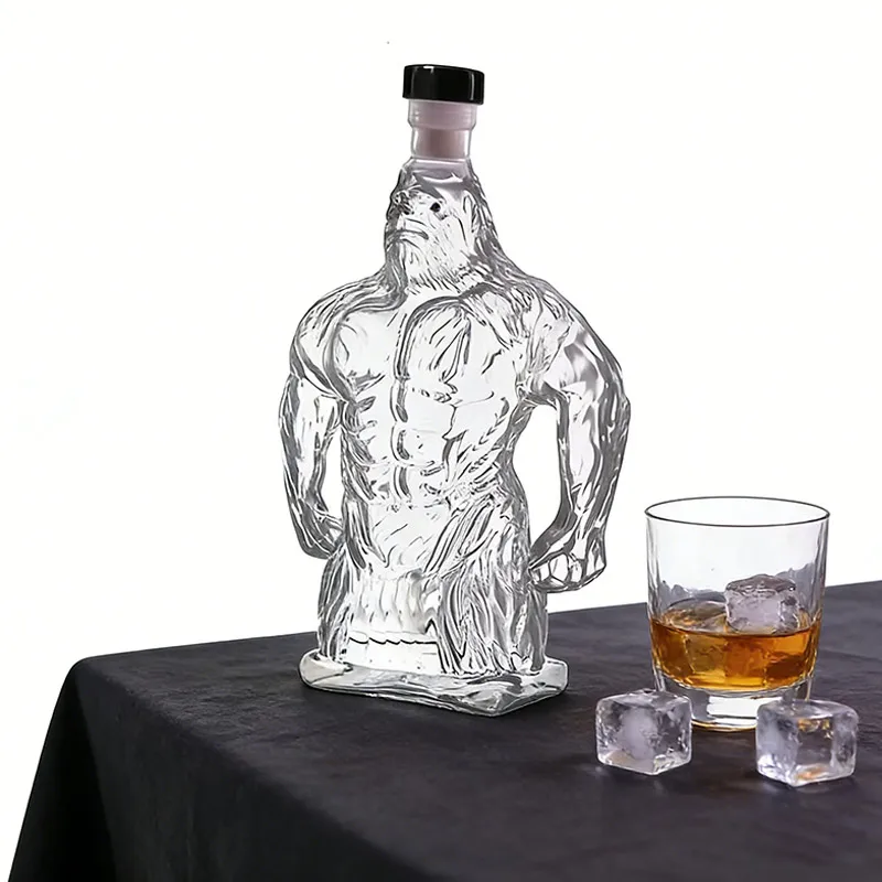 Creative Bigfoot Gorilla Whiskey Bottle Interesting Glass Bottle Wine Accessories Whiskey Dispenser Alcohol Flask Decanter New
