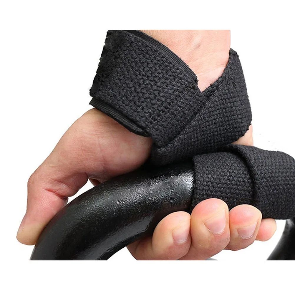 

1 Pair Premium Fitness Strap Lightweight Cotton Padded Wrist Support For Weight Lifting Bodybuilding Gym Workout Grip Enhancer