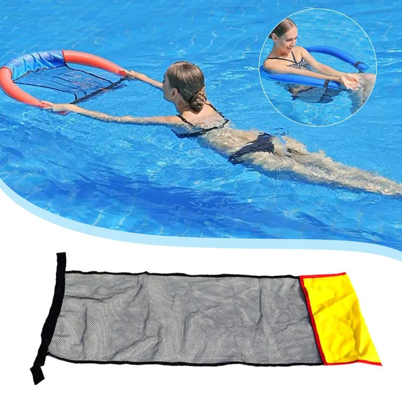 2pcs Floating Pool Water Hammock Pool Float Lounger Kid Adult Swim Ring Bed Net Cover Pool Noodle Chair Swimming Accessories New