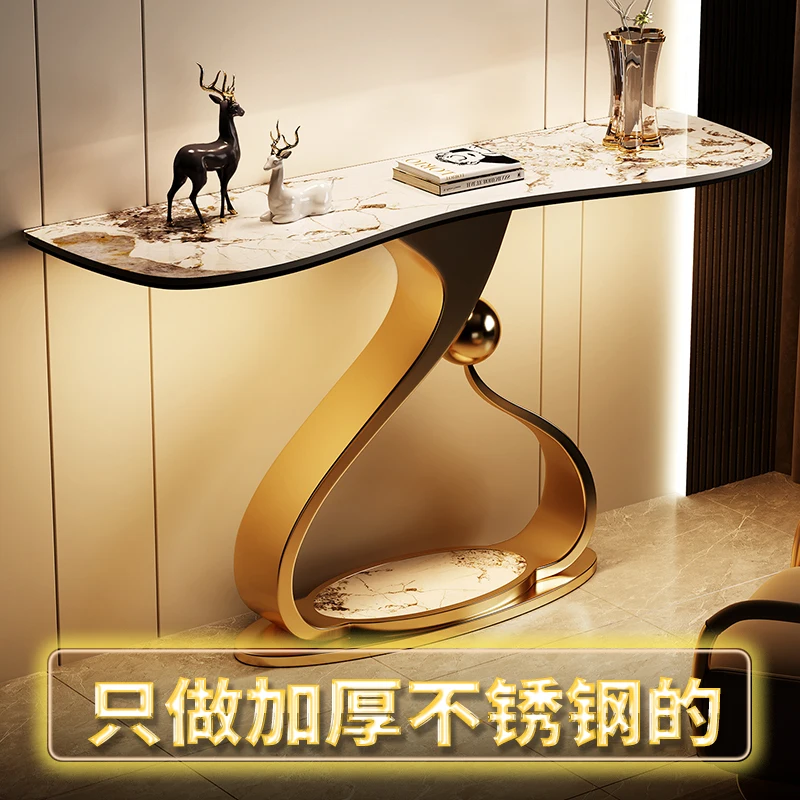 

Роскошный входной стол из каменной плиты, современный художественный входной стол, чехол для прихожей