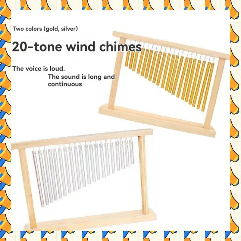 

ABYB Artistic Standing Wind Chime, 20 Tone Sound , Wooden Frame With Percussion Stick A