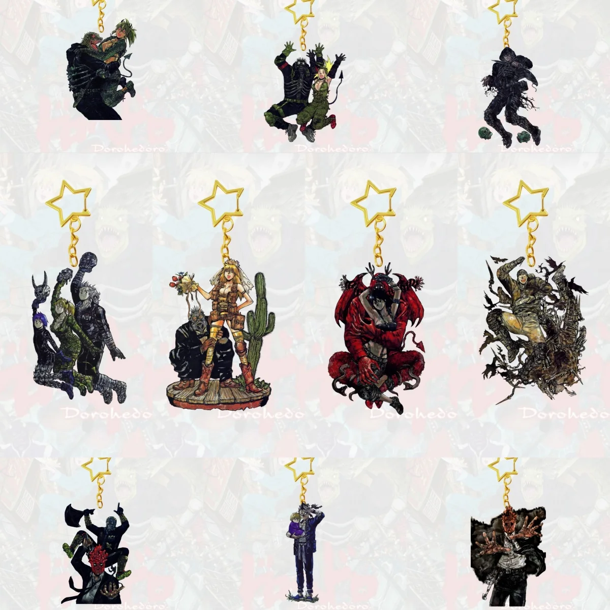 

6cm Dorohedoro Archive cool Acrylic Keychain Ornaments Decorations cosplay Accessories Goods Christmas Gifts