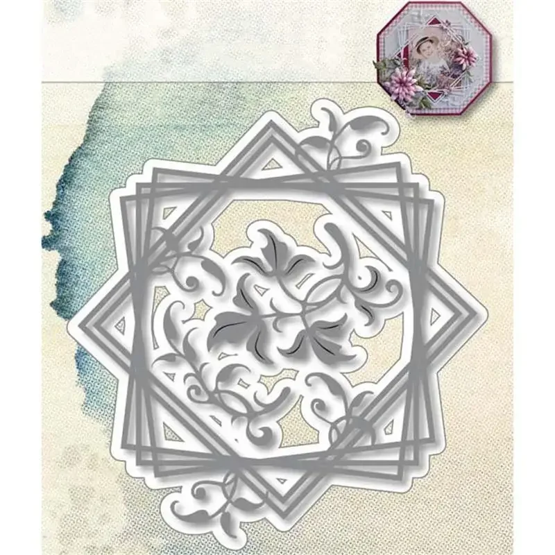 

Square with Twigs Frame Dies Metal Cutting for Card Making DIY Scrapbooking Album Decor Paper