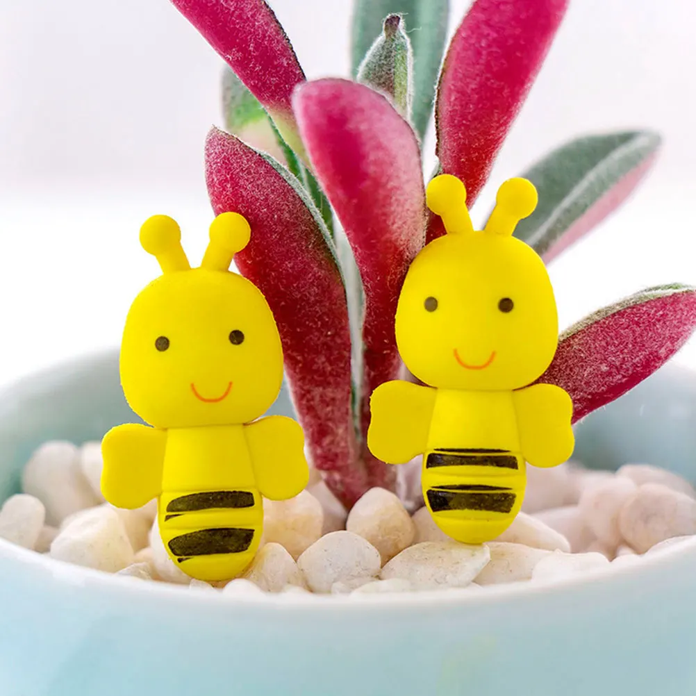 

36pcs Bee Shaped Erasers Cute Cartoon Design Safe Premium Rubber Kids Gifts Toys Crafts Collectibles Student Supplies