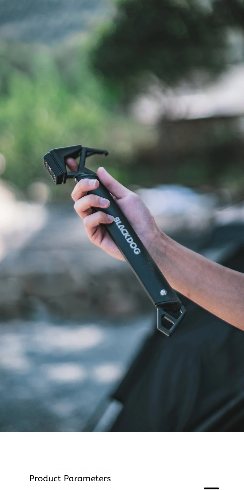 Outdoor-Camping-Hammer mit Aluminiumlegierungsgriff, Ultraleichter Zeltheringhammer, Rutschfester Tragbarer Wander- und Bergsteiger-Campingausrüstung – Detail 11