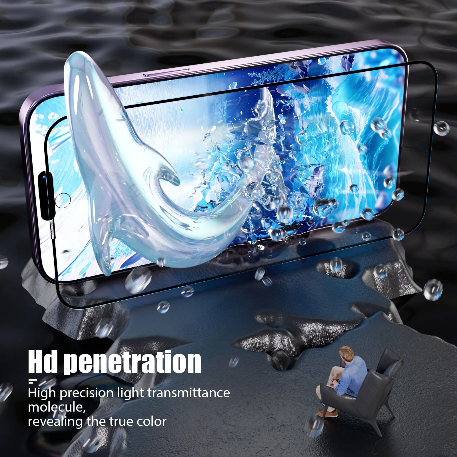 1-5 Stück ESD-Displayschutzfolien aus gehärtetem Glas für Samsung A07 A06 A05S A57 A56 A55 A54 A53 A37 A36 A35 A34 A26 A17 A16 A15 – Detail 2