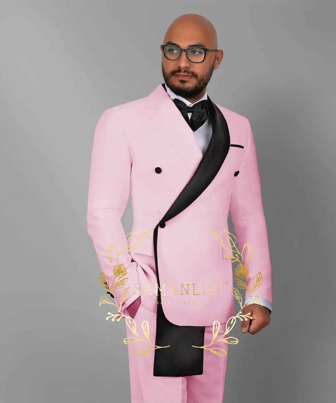 Fashion Business Beige Suits For Men Wedding Suits Ternos Masculinos Slim Fit Groom Tuxedos Costume Homme 2 Pieces (Coat+Pants)