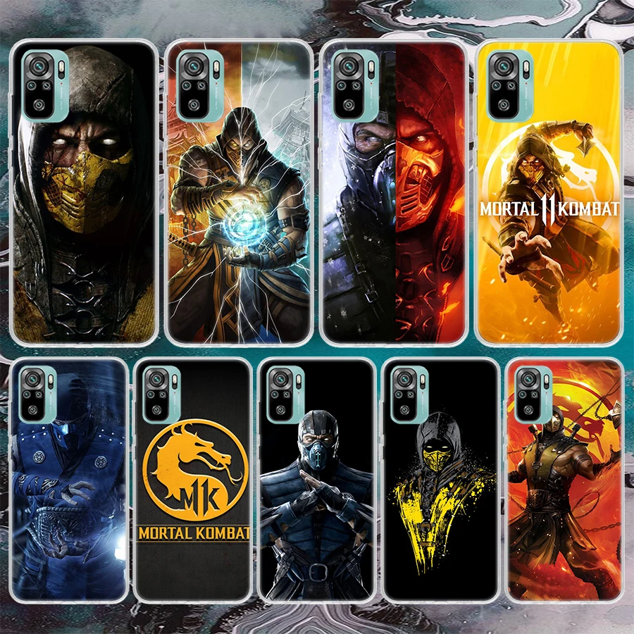 Mortal Kombat Soft Phone Case For Xiaomi Redmi Note 12 12S 13 11 11S 10 Pro 10S 11T 9 9S 8T 8 11E Plus 7 Pattern Cover Case For 