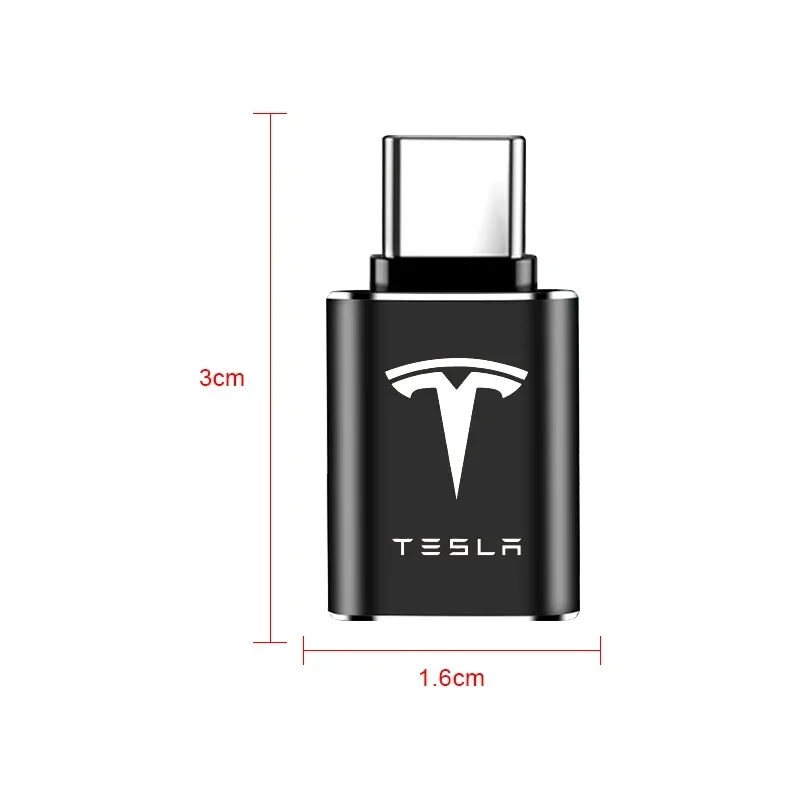 Car charging adapter TypeC to USB converter Accessories For Tesla Roadster Invader Coil Mod WYE K80 Model 3 2022 Model S X Style