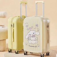 New Sanrioed Kuromi 20 Inch 22 Inch 24 Inch Trolley Case Cinnamoroll Anime Kawaii Suitcase Silent Wheel Student Password Travel